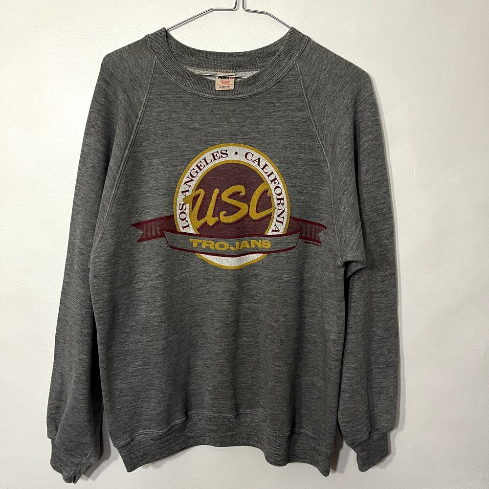 Vtg 70's USC LightWeight Med Sweater